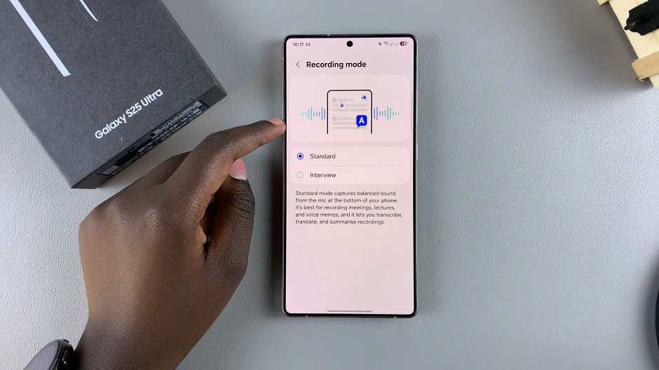 How To Change Voice Recording Mode On Galaxy S25