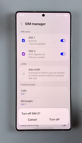 How To Turn OFF SIM Card On Galaxy S25
