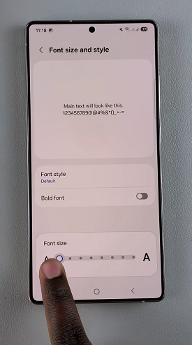 Change Font Size On Samsung Galaxy S25