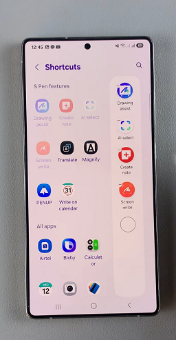 Add Shortcuts To S Pen