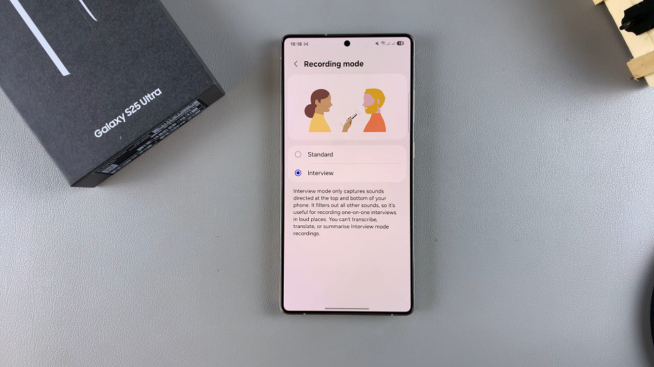 Change Voice Recording Mode On Galaxy S25