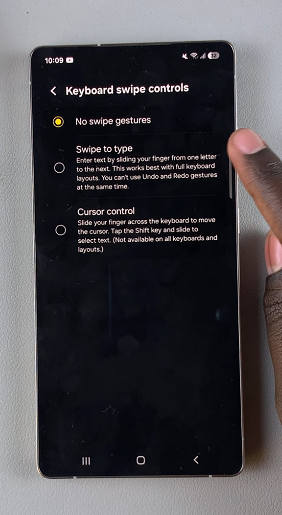 Disable Swipe To Type On Galaxy S25