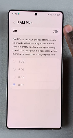 Disable RAM Plus On Galaxy S25