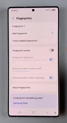 Temporarily Disable Fingerprint Unlock On Galaxy S25
