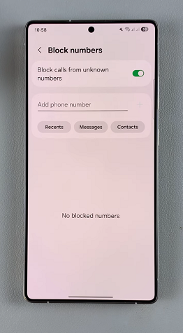 How To Block Calls From Unknown Numbers On Galaxy S25