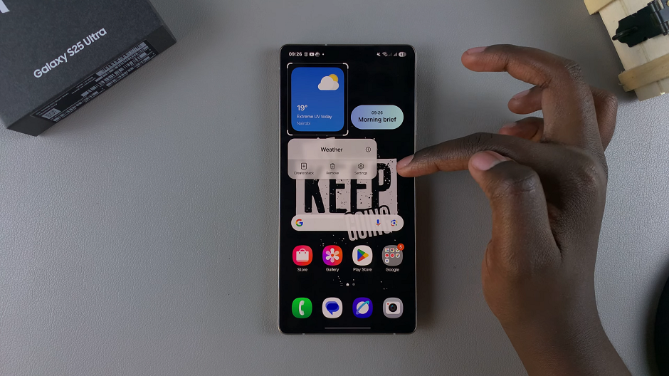Weather Widget Settings On Galaxy S25