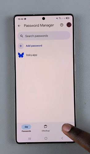 Password Manager On Galaxy S25