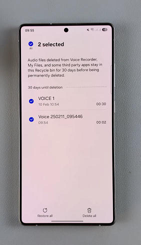 Restore Deleted Voice Recordings On Galaxy S25