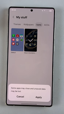 Revert To Default Icon Theme On Galaxy S25