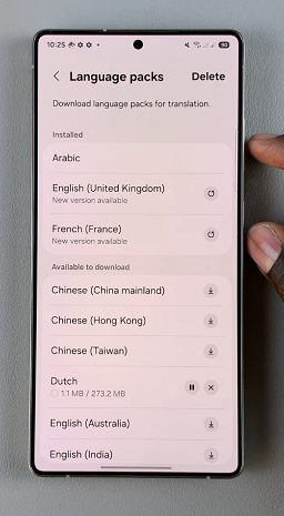 Download Translate Language Packs On Galaxy S25