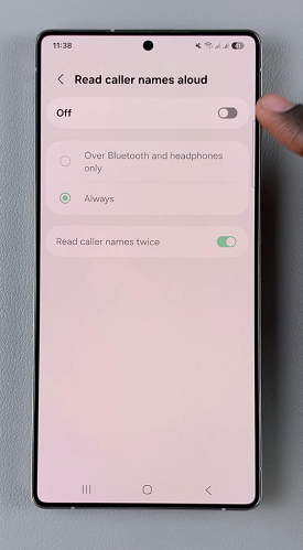 Disable Caller Name Announcer On Galaxy S25