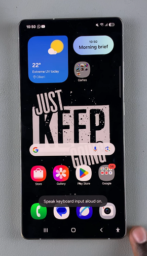 Turn ON Speak Keyboard Input Aloud On Galaxy S25