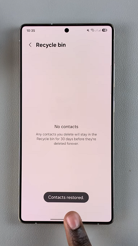 Recover Deleted Contacts On Galaxy S25
