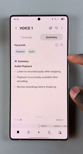 Summarize Transcribed Voice Recordings On Galaxy S25