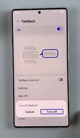 Disable TalkBack On Samsung Galaxy S25