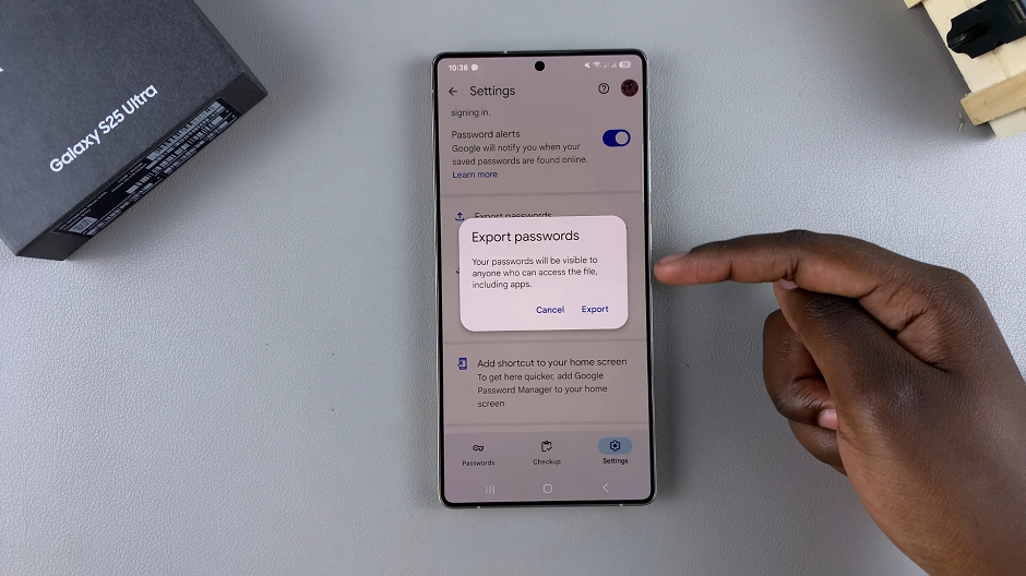 How To Export Passwords With Google Password Manager On Galaxy S25
