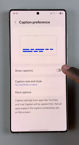 How To Turn Live Captions ON / OFF On Galaxy S25