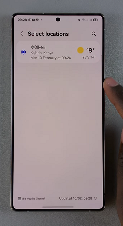 Change Weather Widget Location On Galaxy S25