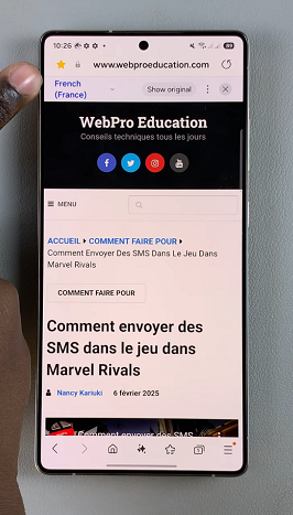 Translate Web Pages On Samsung Galaxy S25