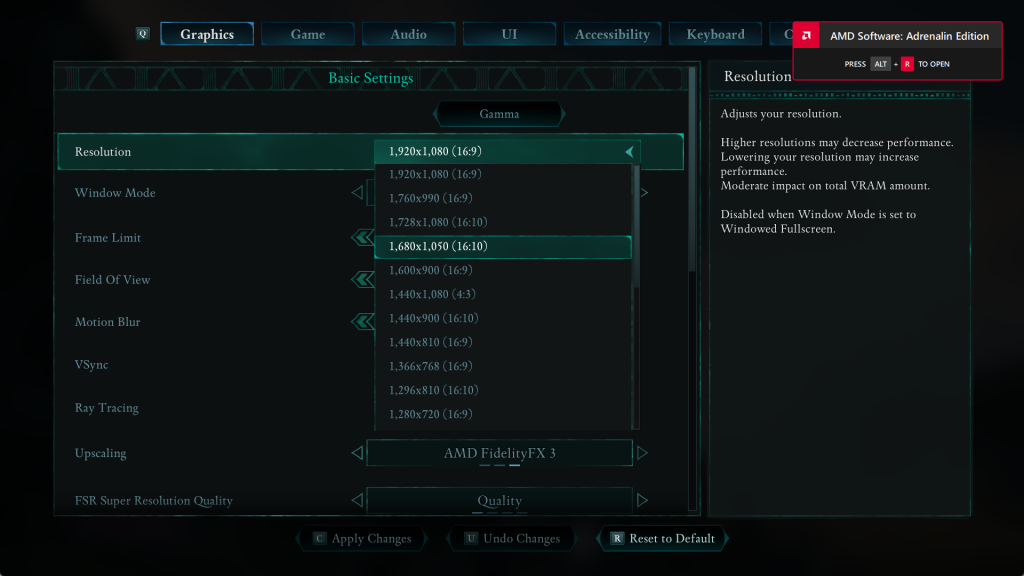 How To Adjust Video Resolution In Avowed