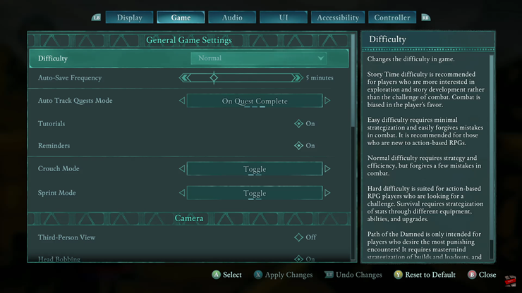 How To Change Game Difficulty In Avowed