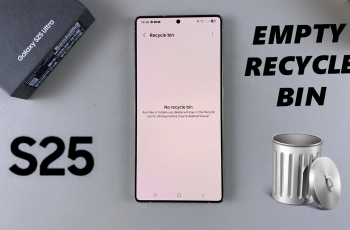 How To Empty Recycle Bin On Galaxy S25