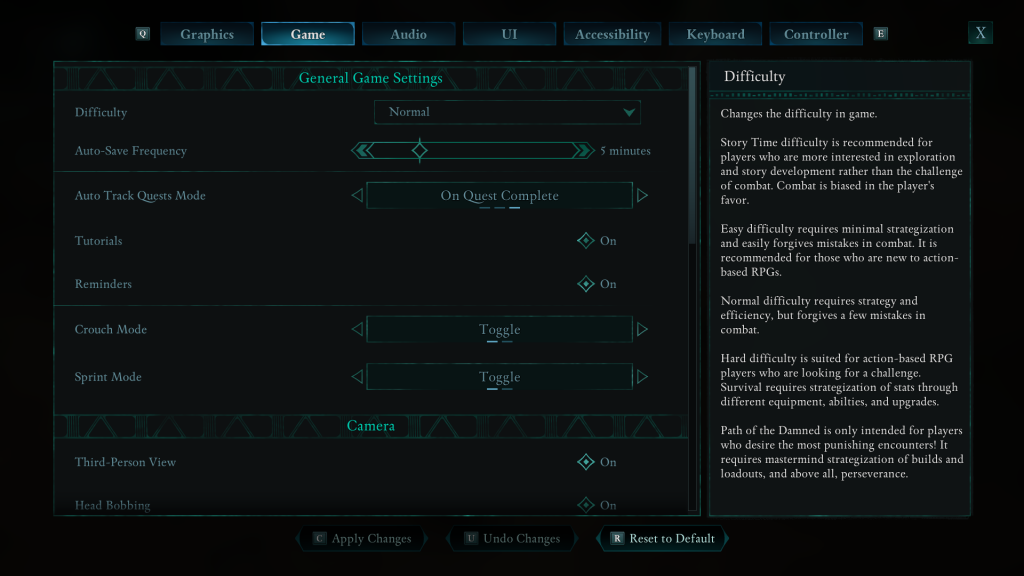 How To Enable / Disable Camera Movement In Avowed