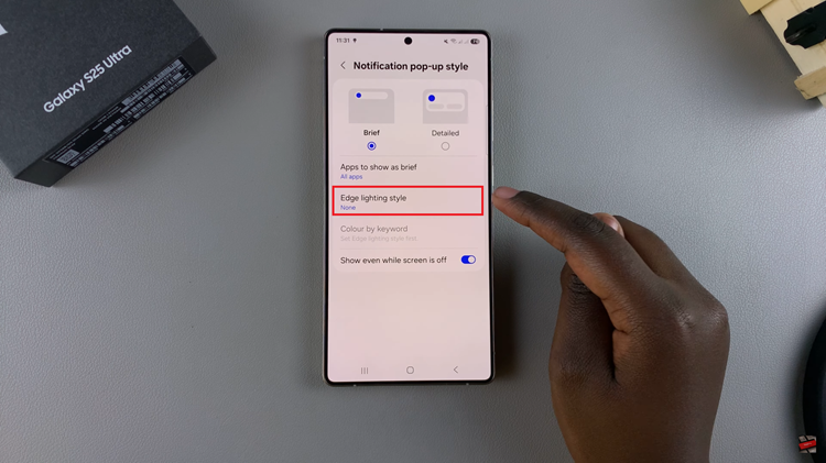 How To Enable Edge Lighting For Notifications On Samsung Galaxy S25 & S25 Ultra