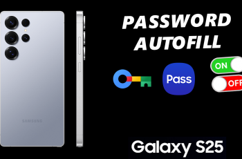 How To Enable / Disable Password Autofill On Galaxy S25