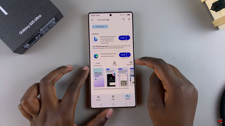 How To Install Microsoft Edge On Samsung Galaxy S25 & S25 Ultra
