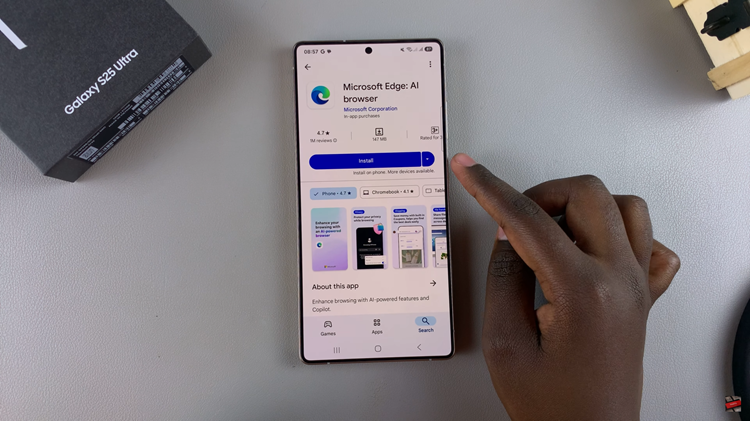 How To Install Microsoft Edge On Samsung Galaxy S25 & S25 Ultra