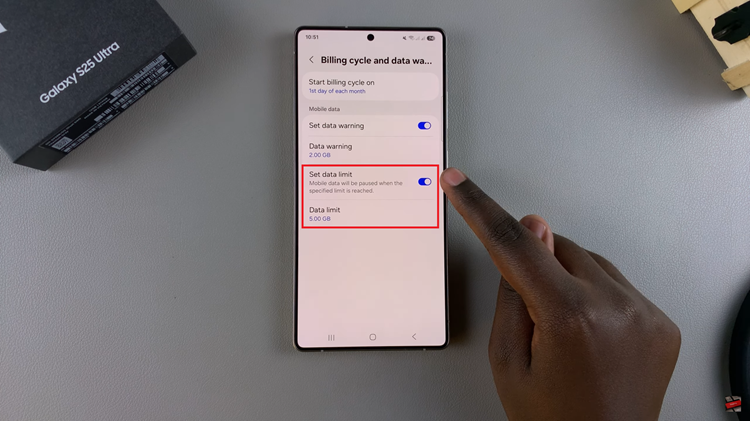 How To Set Mobile Data Usage Limit On Samsung Galaxy S25 & S25 Ultra