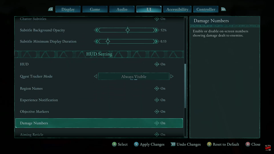 How To Show Hide Damage Numbers In Avowed