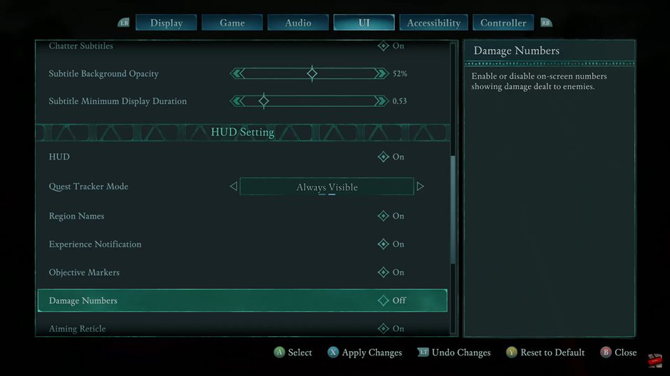 How To Show Hide Damage Numbers In Avowed