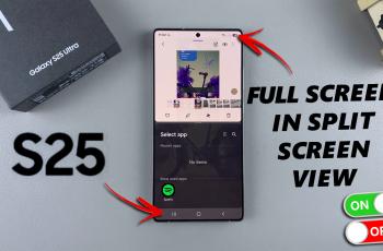 How To Show / Hide Status & Navigation Bars In Split Screen On Galaxy S25