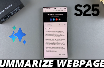 How To Summarize Web Pages On Galaxy S25