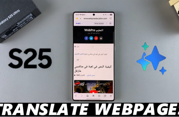 How To Translate Web Pages On Samsung Galaxy S25