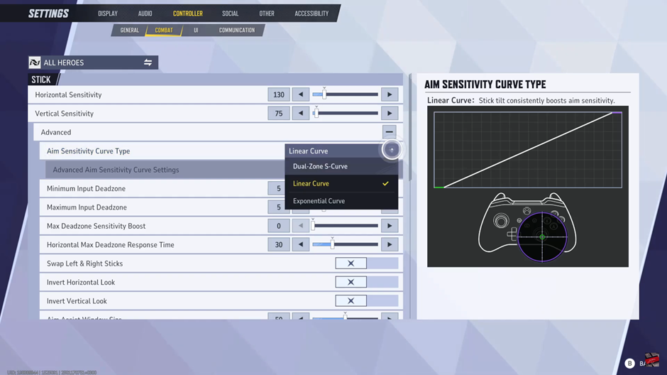 How To Change Aiming Sensitivity Curve Type In Marvel Rivals