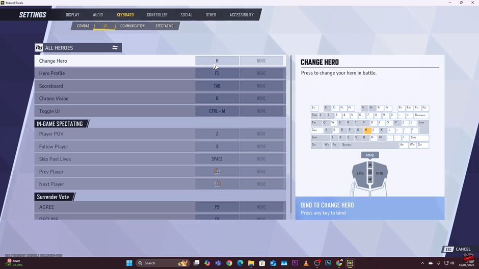 How To Find / Customize Keyboard Controls In Marvel Rivals