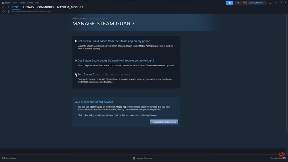 How To Disable Steam Guard On Steam