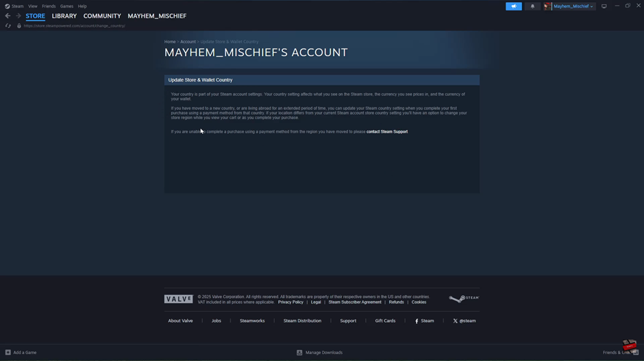 How To Change Store Region On Steam