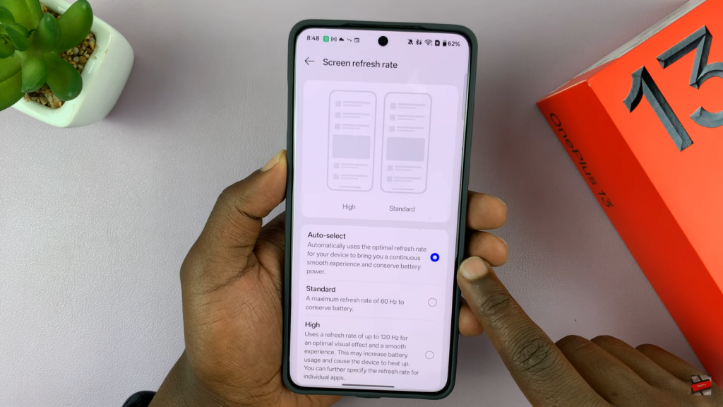Enable 120Hz Refresh Rate On OnePlus 13