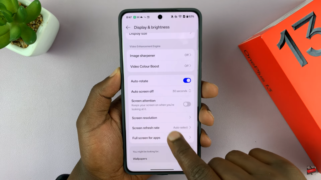 Enable 120Hz Refresh Rate On OnePlus 13