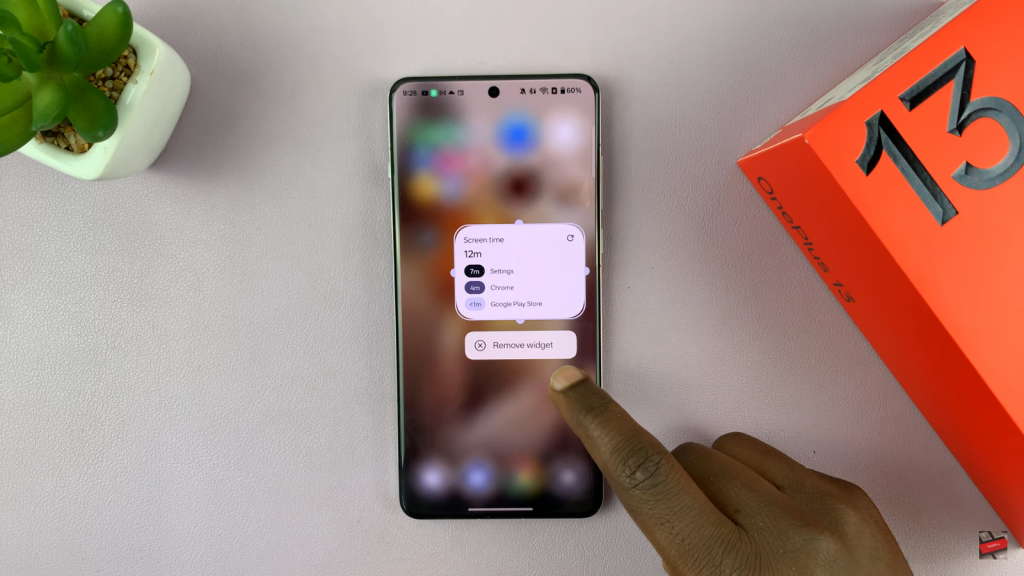 Remove Home Screen Widget On OnePlus 13