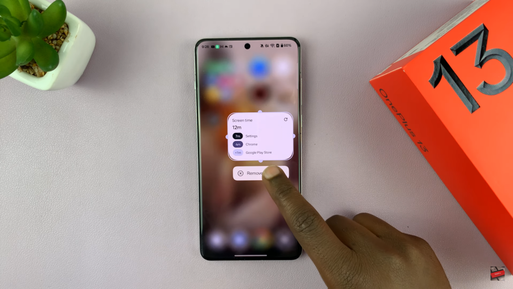 Remove Home Screen Widget On OnePlus 13