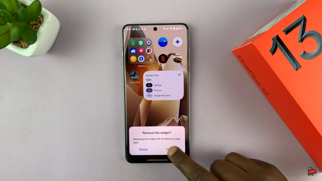 Remove Home Screen Widget On OnePlus 13