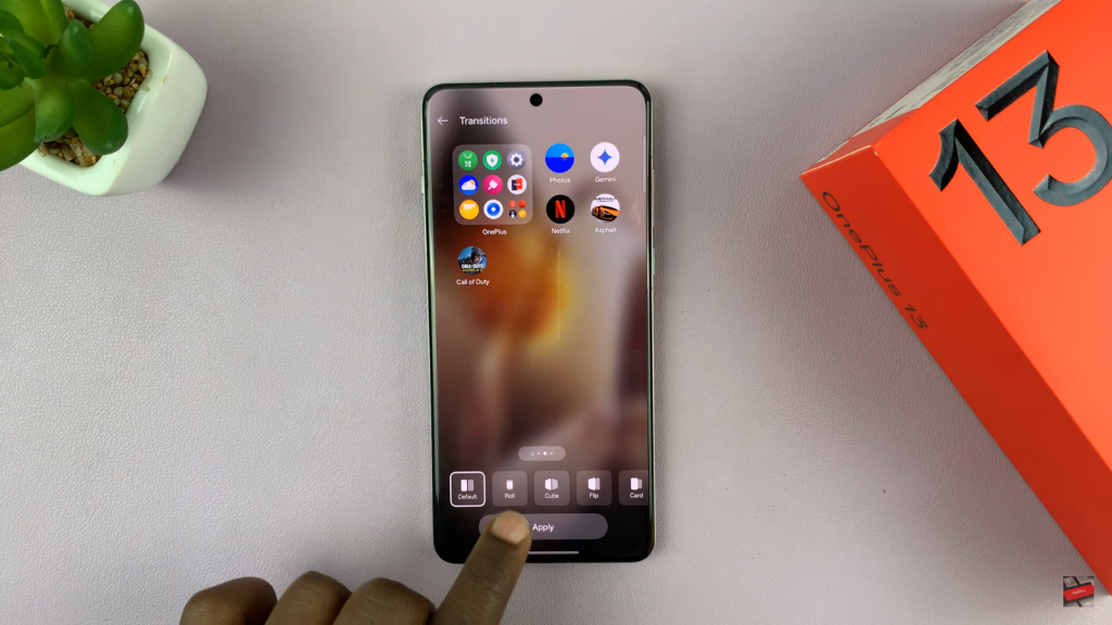 Change Homescreen Transitions On OnePlus 13