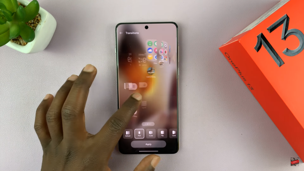 Change Homescreen Transitions On OnePlus 13