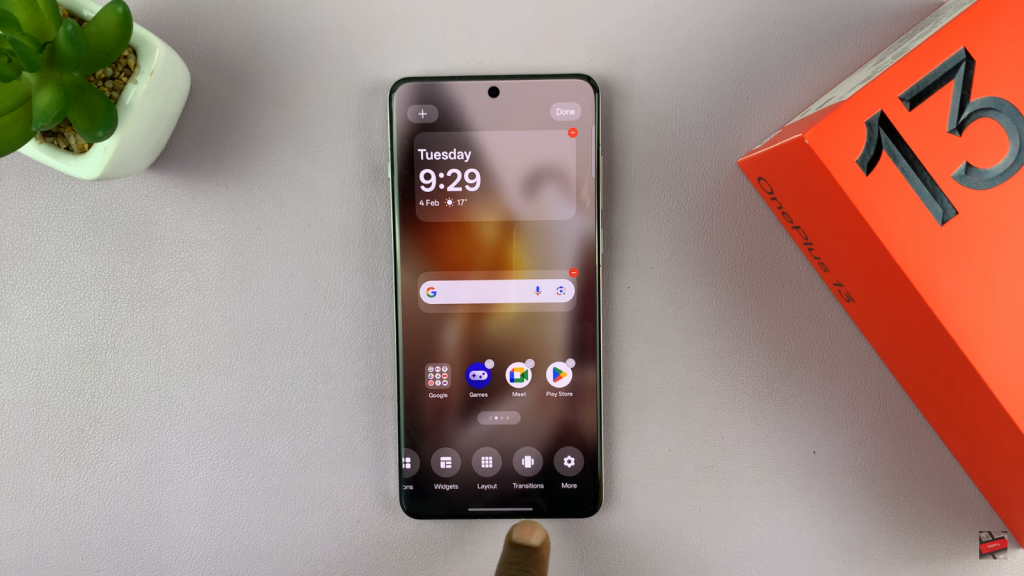Change Homescreen Transitions On OnePlus 13
