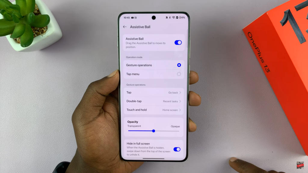 Enable/Disable Assistive Ball On OnePlus 13